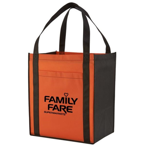 Large Non-Woven Grocery Tote w/ Pocket