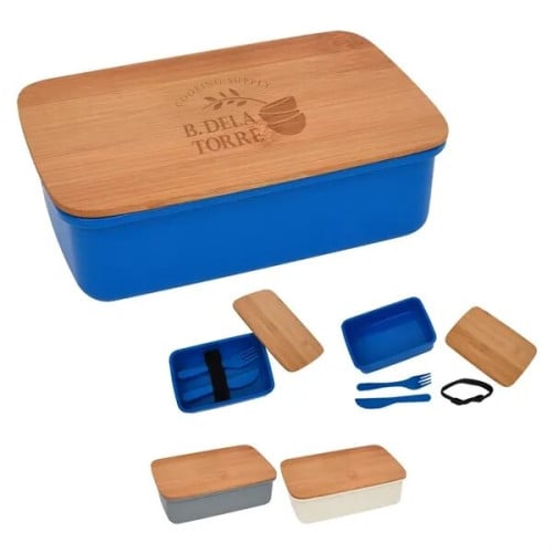 Wheat Lunch Set With Bamboo Lid