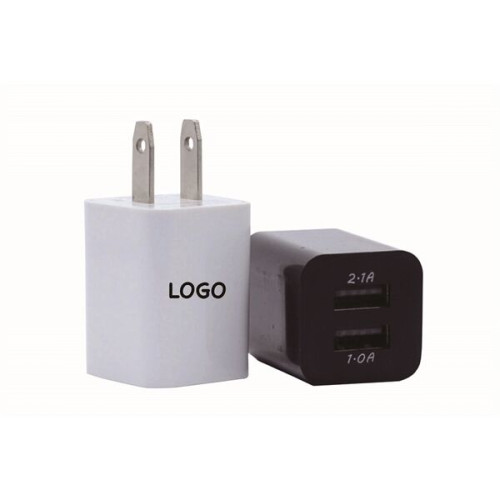 2 USB Dual Port Wall Charger Adapter