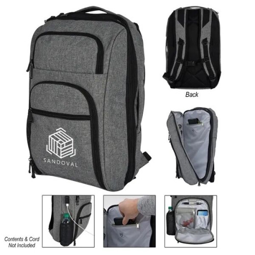 Heathered RFID Laptop Backpack & Briefcase