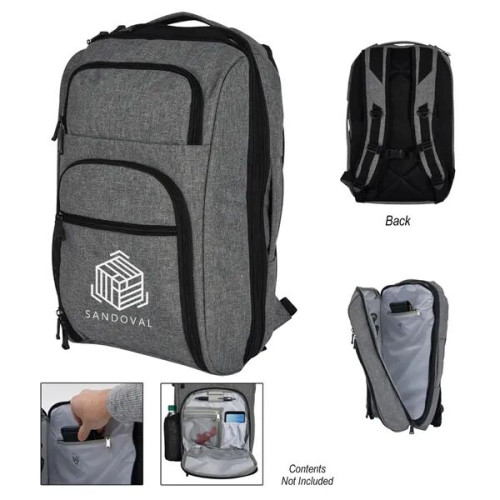 Heathered RFID Laptop Backpack & Briefcase