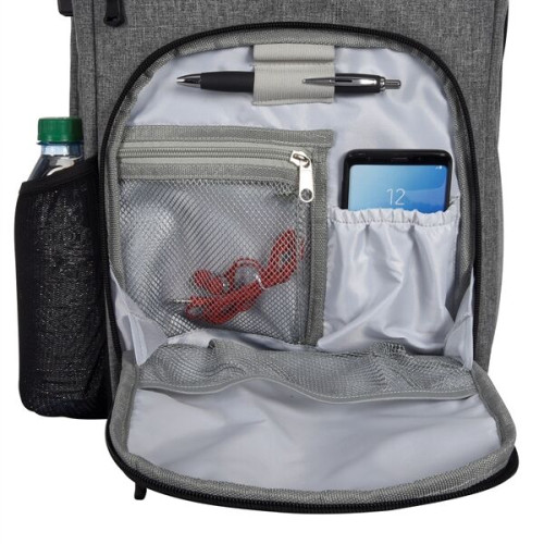 HEATHERED RFID LAPTOP BACKPACK & BRIEFCASE