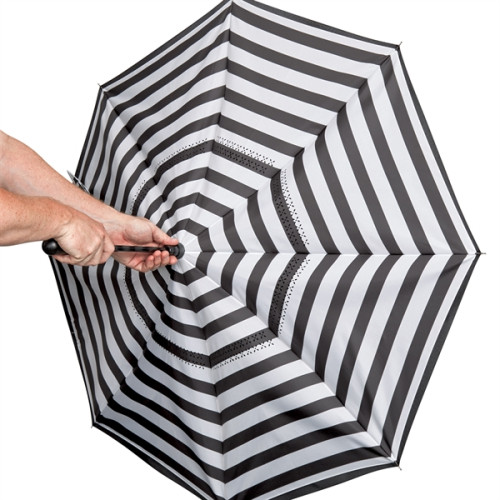 48" Arc Blanc Noir Inversion Umbrella
