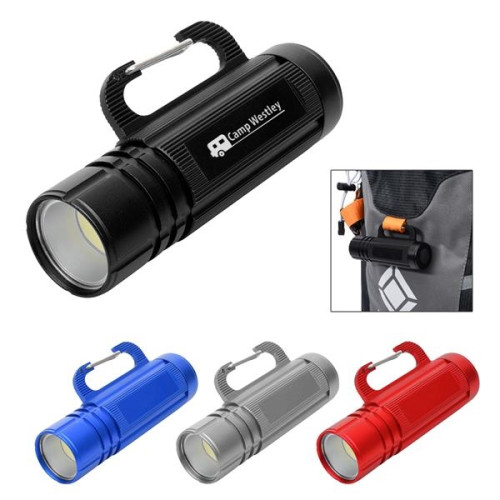 COB Flashlight With Carabiner