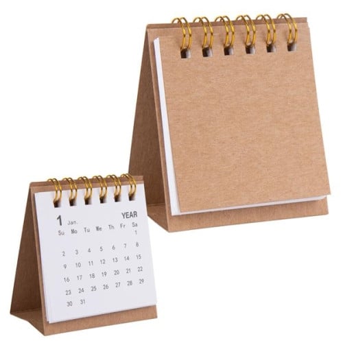 Kraft Paper Mini Desk Calendar