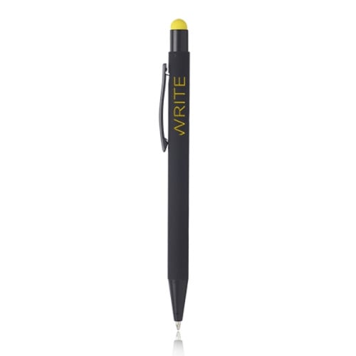 Rubberized Color Pop Pen with Stylus