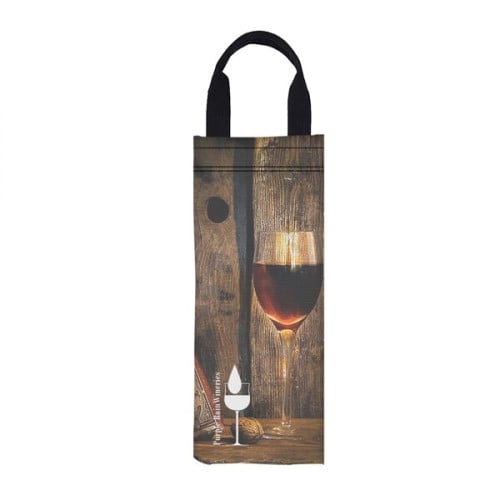 6" W X 16" H Canvas Wine Bag