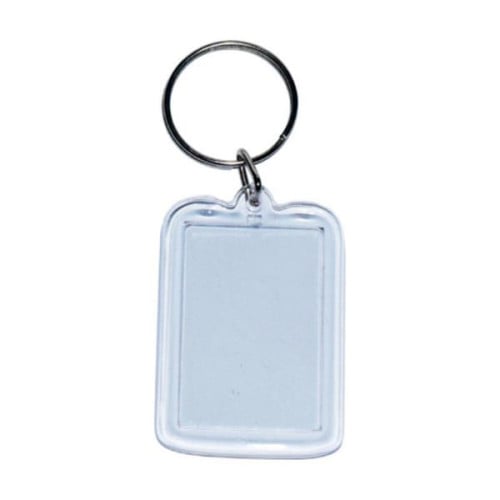 Rectangle Clear Acrylic Keyring