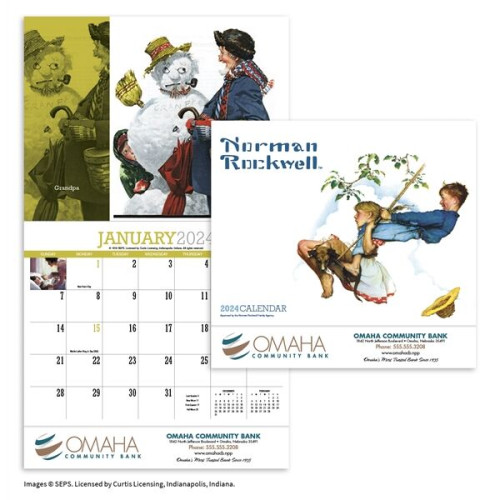 Norman Rockwell Appointment Calendar - Stapled