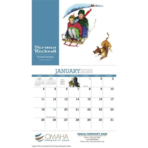 Products Norman Rockwell Appointment Calendar - Stapled
