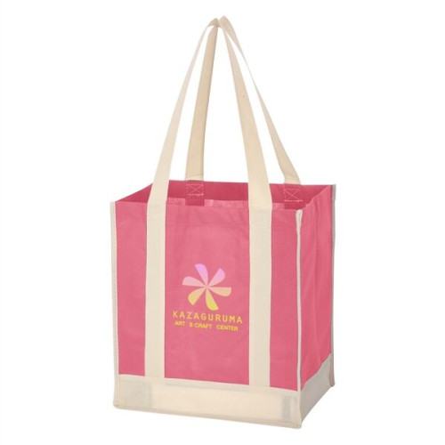 Non-Woven Two-Tone Shopper Tote Bag