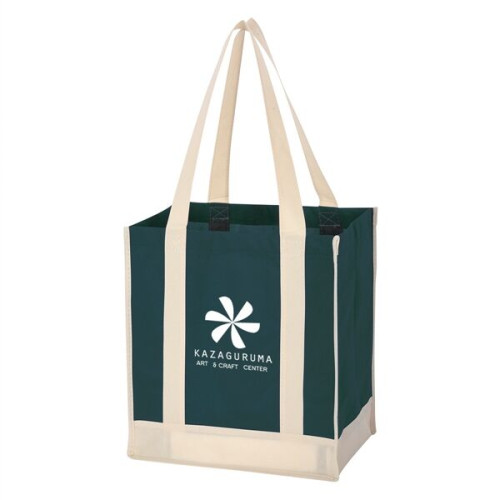 Non-Woven Two-Tone Shopper Tote Bag