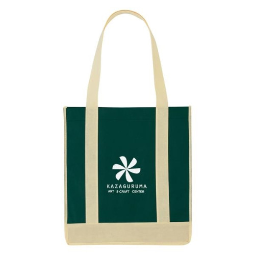 Non-Woven Two-Tone Shopper Tote Bag