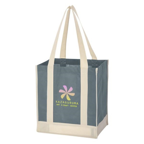 Non-Woven Two-Tone Shopper Tote Bag