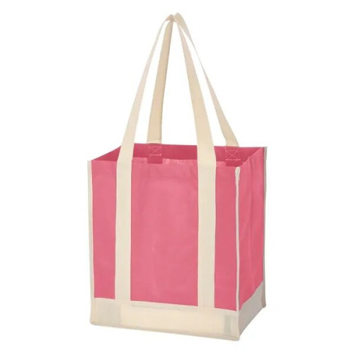 Non-Woven Two-Tone Shopper Tote Bag