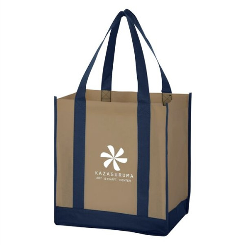 Non-Woven Two-Tone Shopper Tote Bag