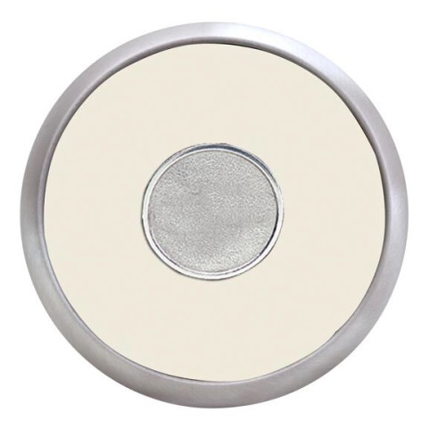 Round Brushed Zinc Coaster