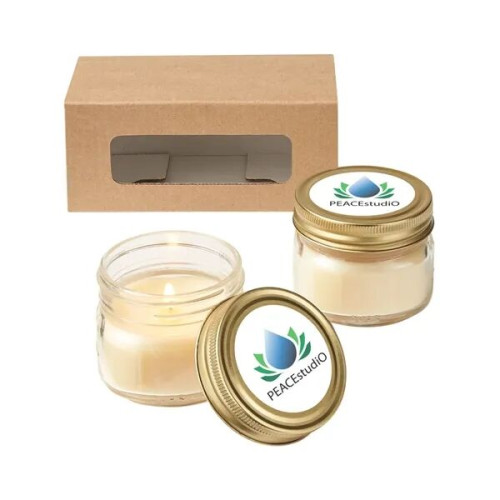 USA Made Glass Jar Candle Set