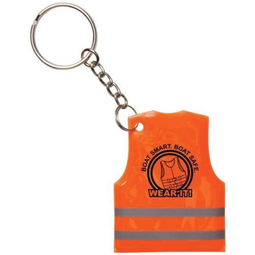 Reflective Safety Vest Keytag