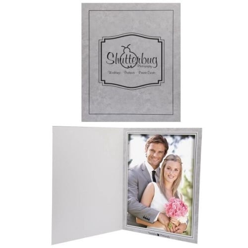 8 x 10 Gray Marble Photo Folder