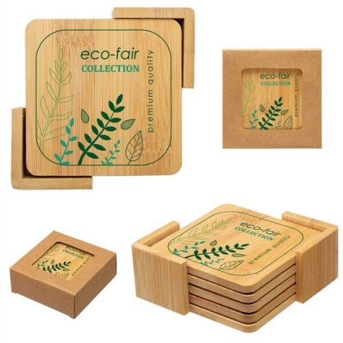 Bamboo Coaster Set