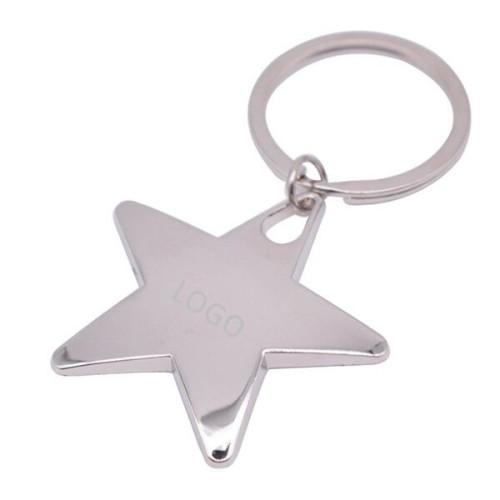 Star Shaped Metal Keychain