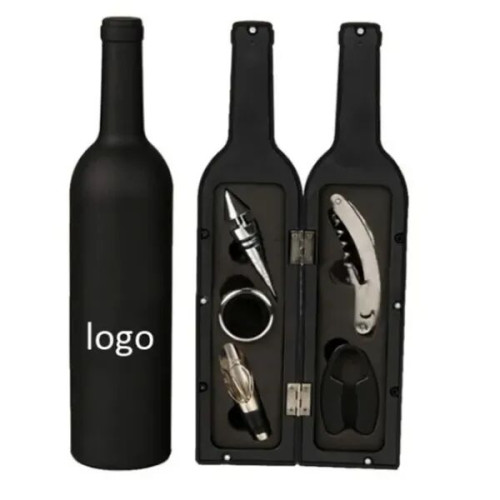 5 Pieces Corkscrew Wine Bottle Shaped Tool Set