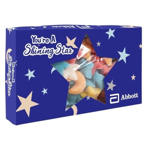 You're a Star Die Cut Box W/Gummy Glitter Sour Stars & Moons