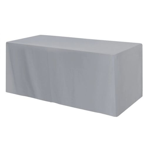 Fitted Poly/Cotton 3-sided Table Cover - fits 6' standard...