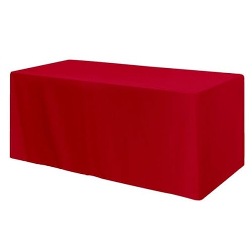 Fitted Poly/Cotton 3-sided Table Cover - fits 6' standard...