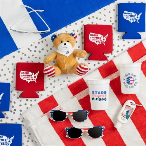 6" Patriotic Bear