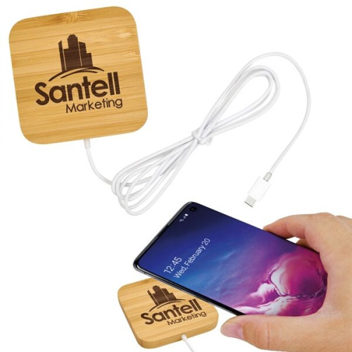 Good Value™ Bamboo Magnet-Hold 15W Wireless Charger