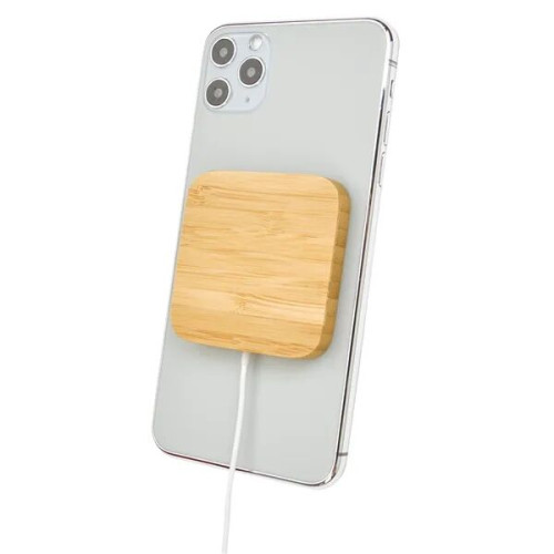 Good Value™ Bamboo Magnet-Hold 15W Wireless Charger