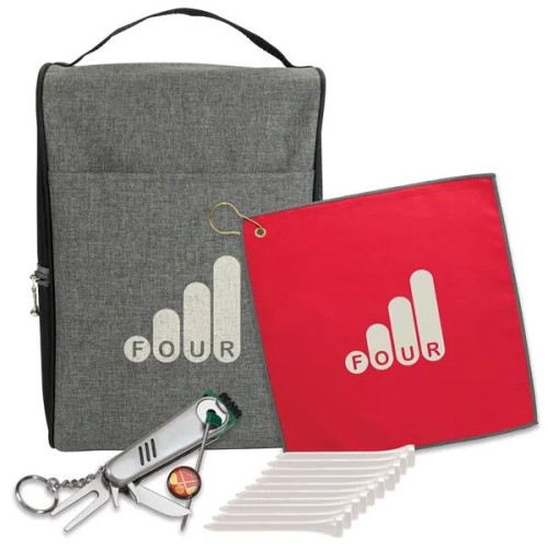 Heathered Shoe Bag Golf Kit