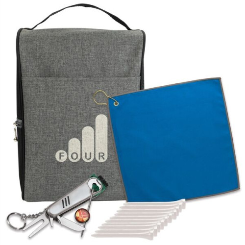Heathered Shoe Bag Golf Kit
