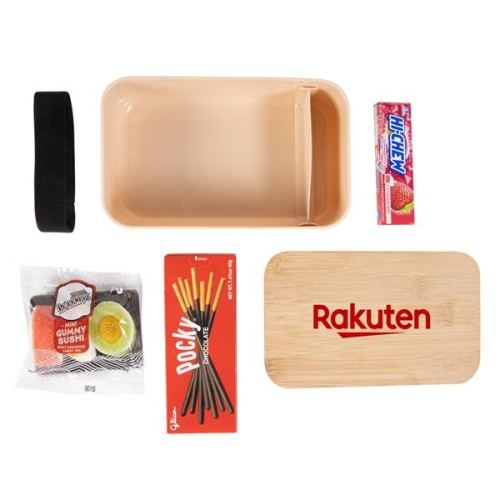 Bamboo Lid Bento Box Candy And Snacks Gift Set