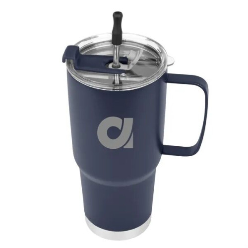 30 Oz. Lisbon Stainless Steel Tumbler With Straw