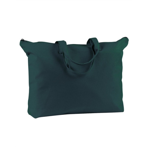 12 oz. Canvas Zippered Book Tote