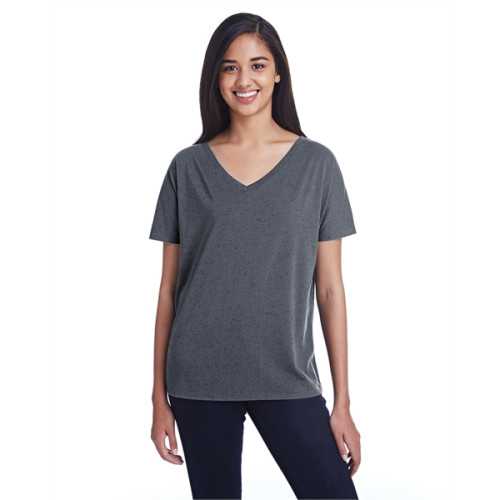 Ladies' Triblend Fleck Short-Sleeve V-Neck T-Shirt
