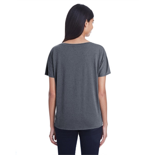 Ladies' Triblend Fleck Short-Sleeve V-Neck T-Shirt