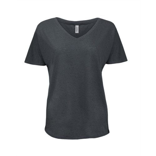 Ladies' Triblend Fleck Short-Sleeve V-Neck T-Shirt