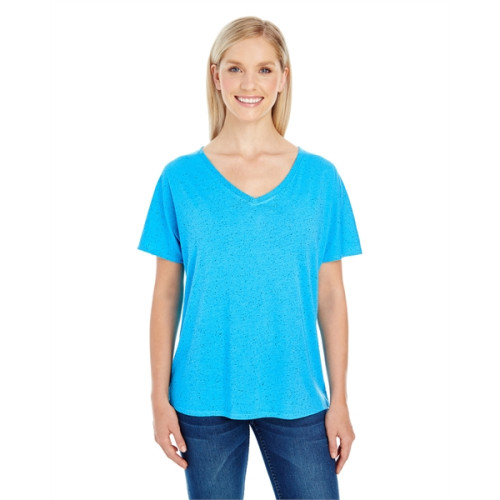 Ladies' Triblend Fleck Short-Sleeve V-Neck T-Shirt