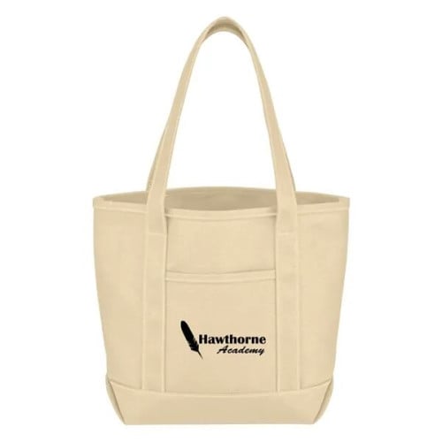 Small 24 Oz. Recycled Cotton Canvas Yacht Tote Bag