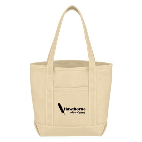 Small 24 Oz. Recycled Cotton Canvas Yacht Tote Bag