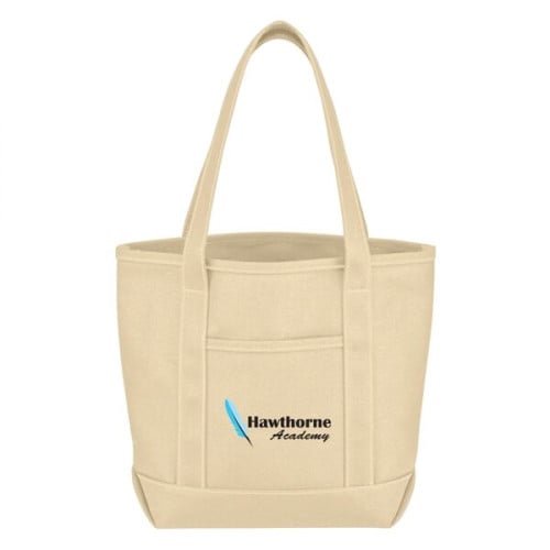 Small 24 Oz. Recycled Cotton Canvas Yacht Tote Bag