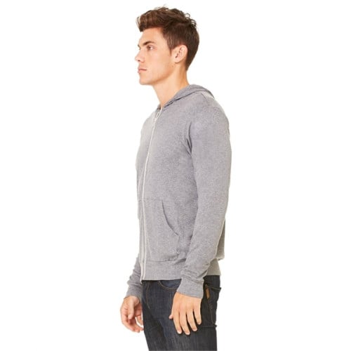 Unisex Triblend Full-Zip Lightweight Hoodie