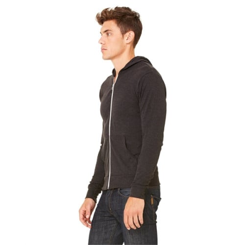 Unisex Triblend Full-Zip Lightweight Hoodie