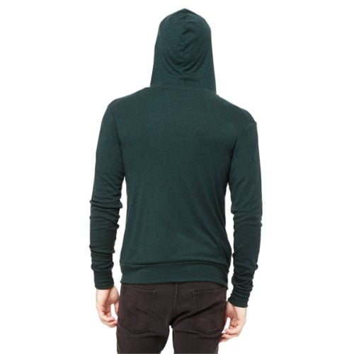 Unisex Triblend Full-Zip Lightweight Hoodie