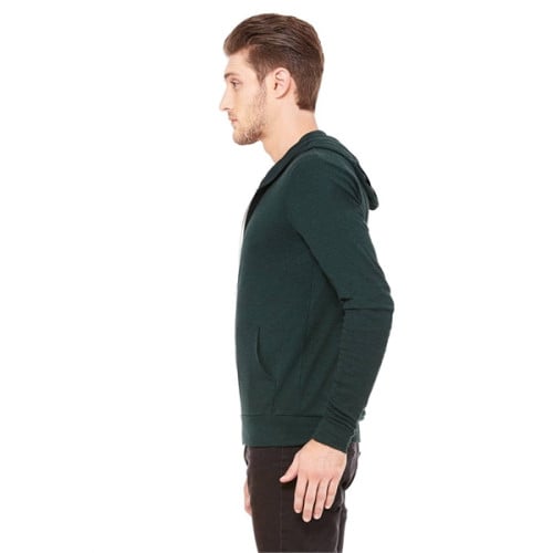 Unisex Triblend Full-Zip Lightweight Hoodie