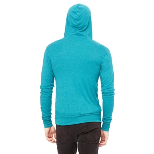 Unisex Triblend Full-Zip Lightweight Hoodie